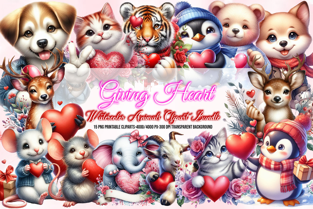 Mega Watercolor Clipart Bundle, a Seasonal Illustration by Craft Nest (Photo 17 of 20)