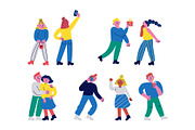 Cartoon people vector bundle, a Person Illustration by Vector_Art (Thumbnail 11 of 15)