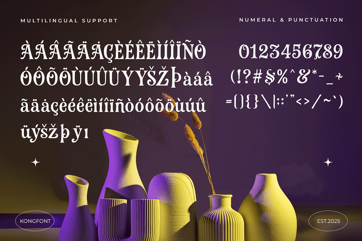 Roflair–Modern Decorative Serif Font, a Serif Font by overlaytemplates (Photo 5 of 5)