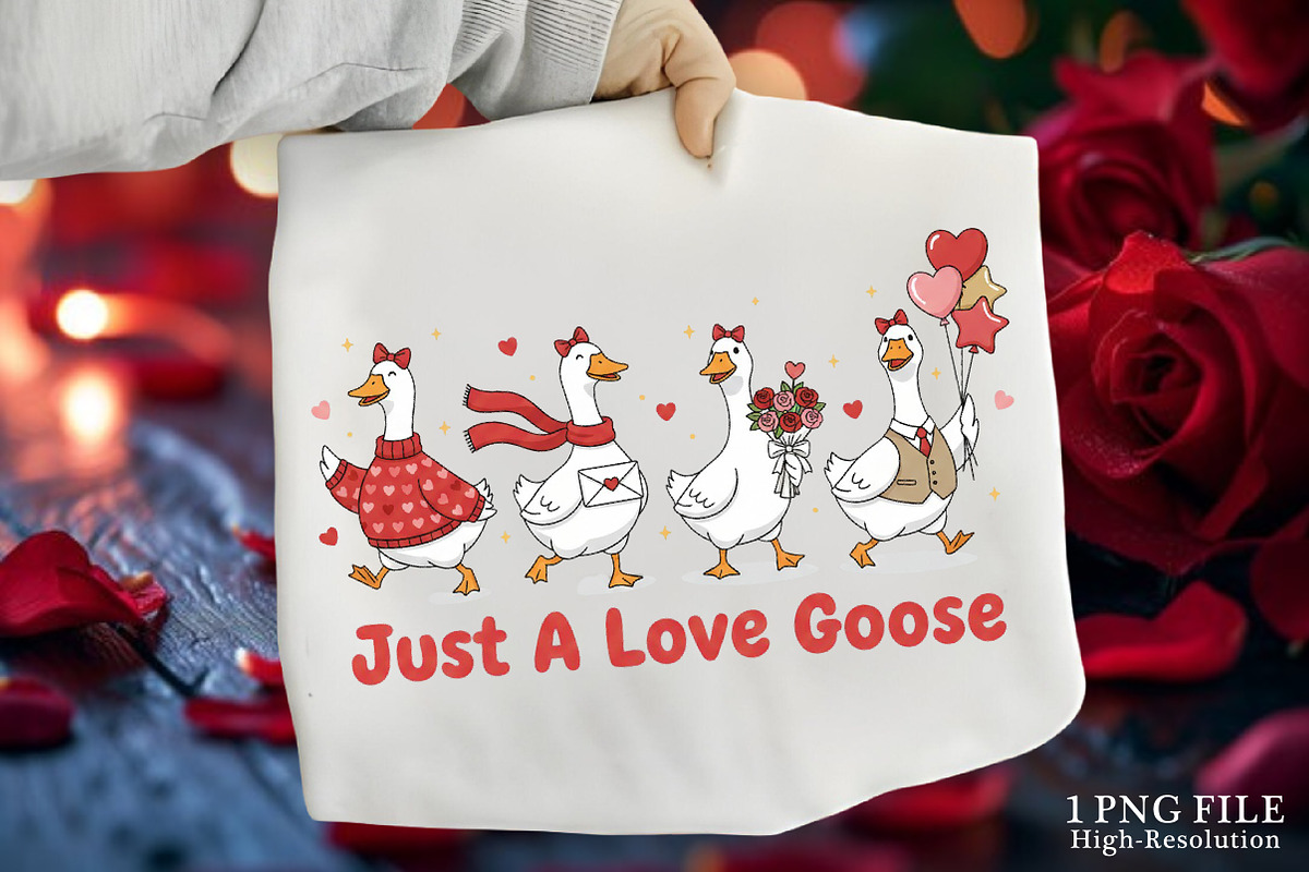 Cute Valentine Goose Coquette Png, an Illustration by Canvas Craft (Photo 1 of 7)