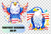 4th of July Watercolor Clipart, a Seasonal Illustration by Stickera Hub (Thumbnail 4 of 4)