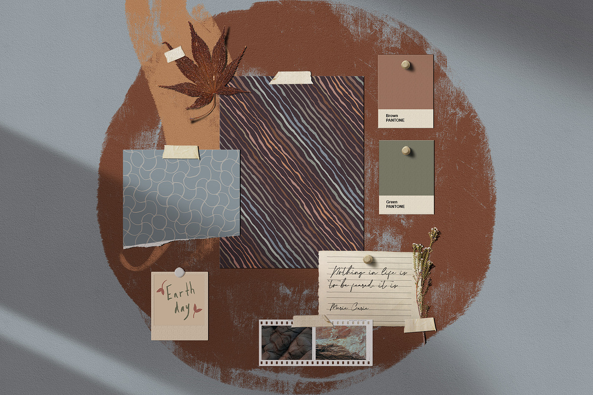 Earth Tones. Abstract & Floral, an Object Illustration by Colden Blue (Photo 2 of 11)