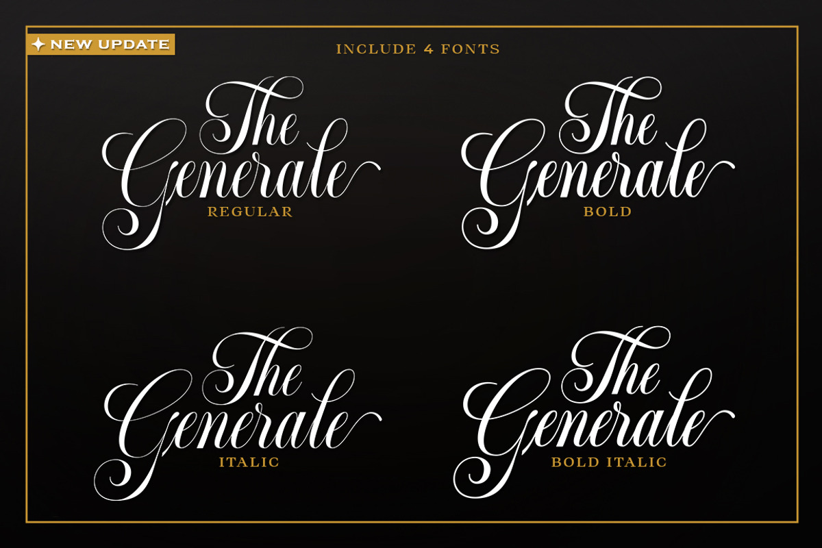Generale Script, a Script Font by Alpha Bento (Photo 3 of 11)