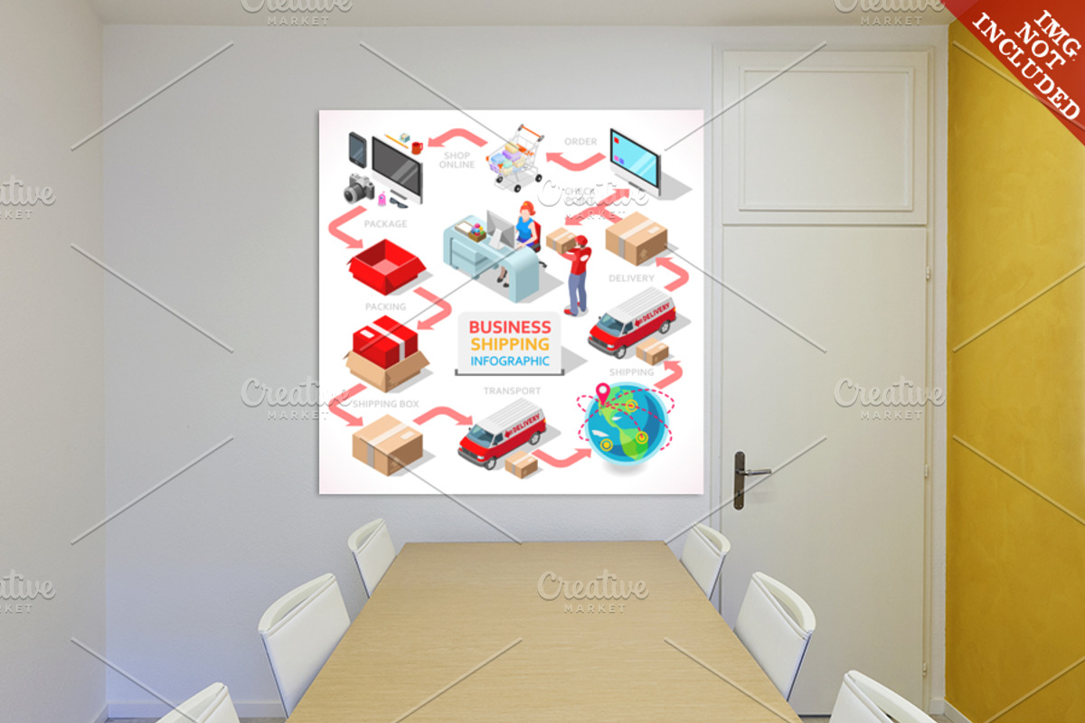 Delivery Service Chain Concept, a Work Illustration by Aurielaki Stock ...