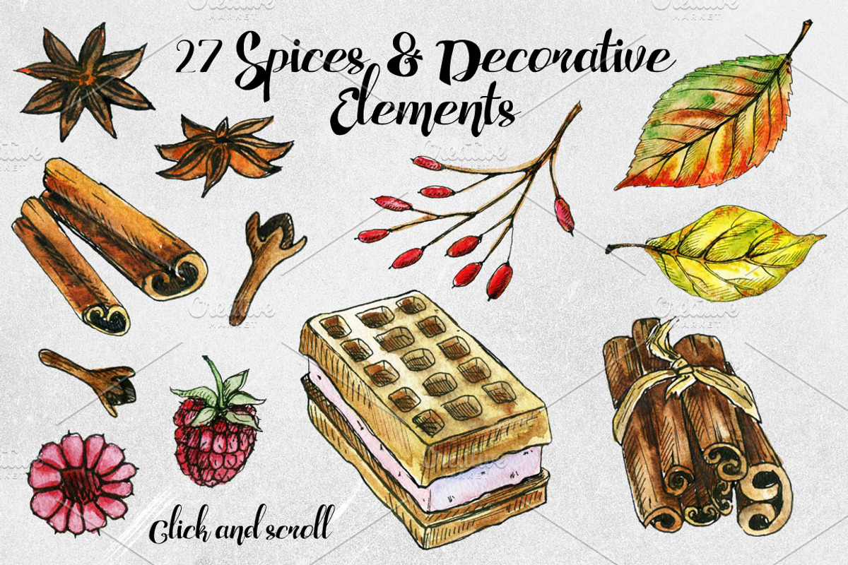 Autumn Beverage Watercolor Set, a Decorative Illustration by Fluffy Unicorn (Photo 3 of 7)