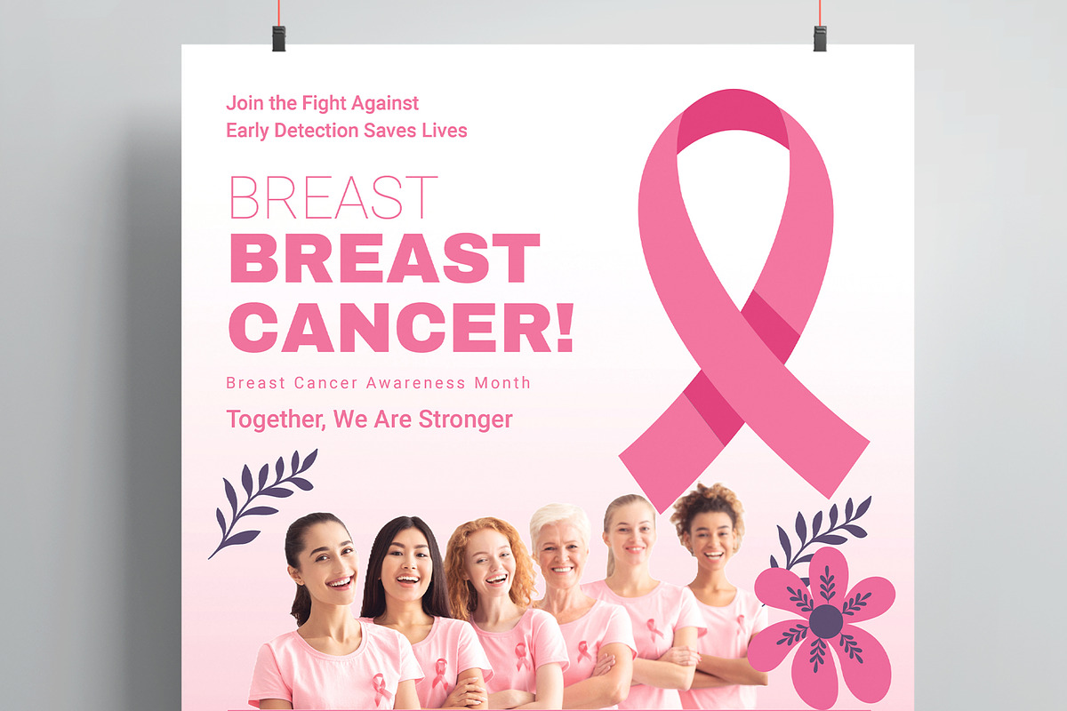 Breast Cancer Awareness flyer, a Flyer Template by MightyDesign (Photo 4 of 8)