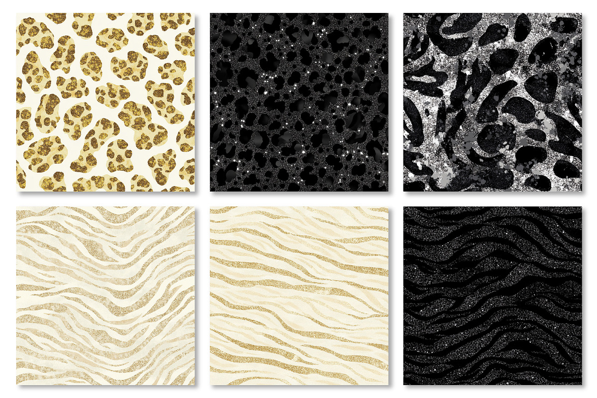 Glitter Animal Print Digital Paper, a Texture Graphic by Dream Creation (Photo 2 of 7)