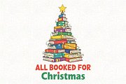 All Booked for Christmas Books Tree, an Illustration by CraftArtStudio (Thumbnail 1 of 4)