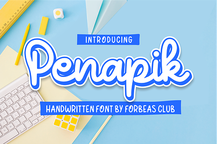 Penapik, a Script Font by Forberas Club