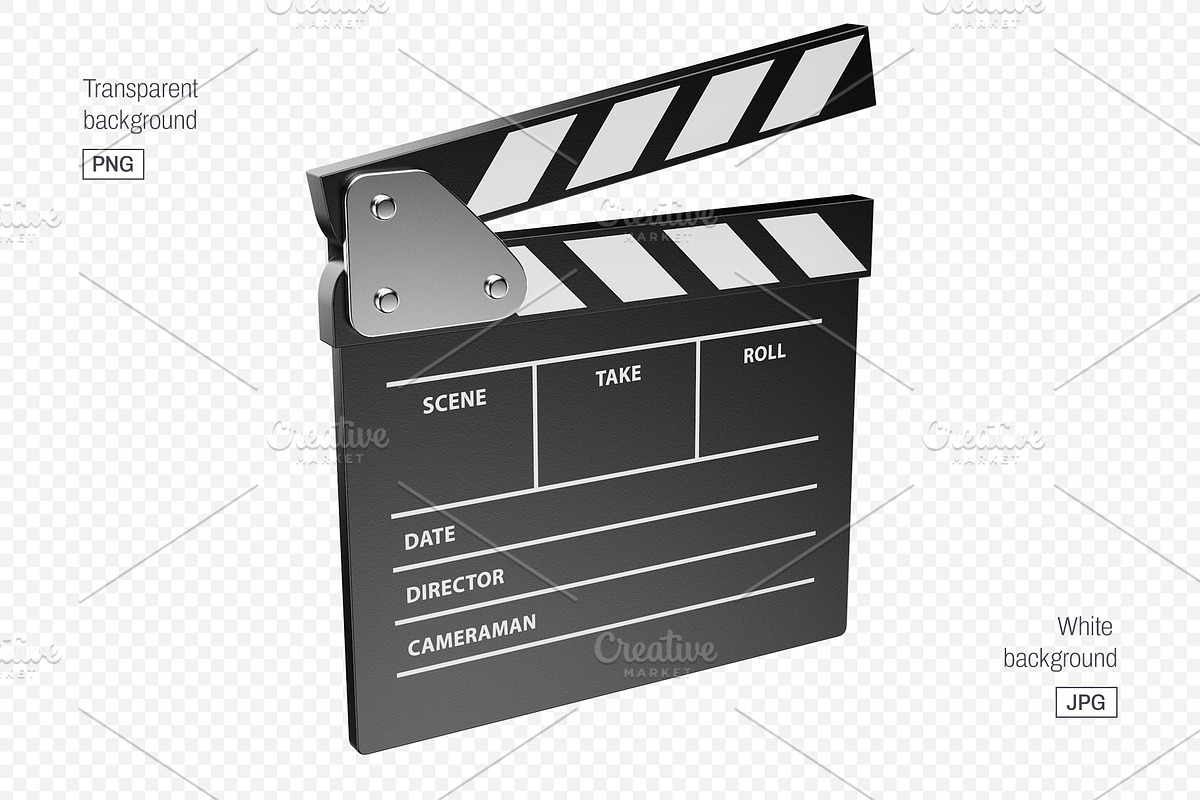 Movie Clapper Isolated PNG & JPG, an Object Graphic by LoopAll (Photo 5 of 7)