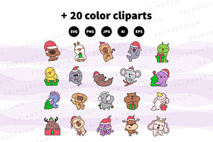 Cute Kawaii Animals Christmas