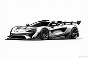 High Speed Sports Car Bundle, an Illustration by Designer_Momina (Thumbnail 3 of 7)