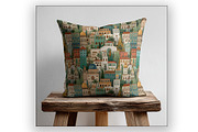 Moroccan Cityscape Pattern - Kasbah, an Illustration by Brush Berry Studios (Thumbnail 3 of 6)