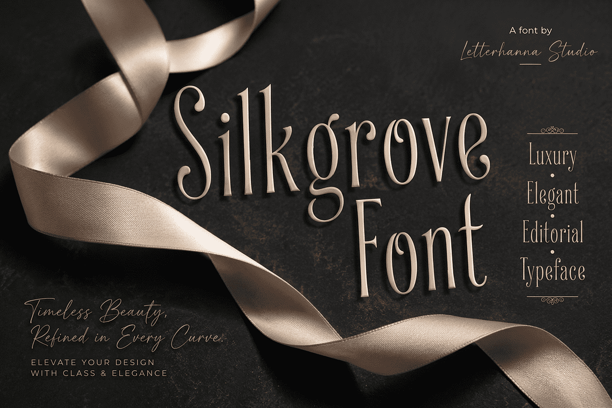 Silkgrove Font, a Serif Font by Letterhanna Studio (Photo 6 of 9)
