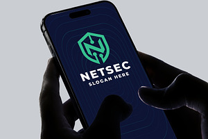 Letter N Network Security Logo