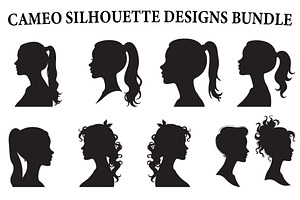 Romantic Love Cameo Silhouette, an Illustration by hafijul