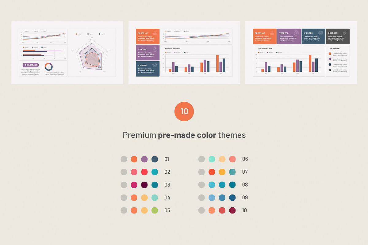 KPI Dashboard Kit PowerPoint, a Presentation Template by HiSlide.io (Photo 4 of 4)
