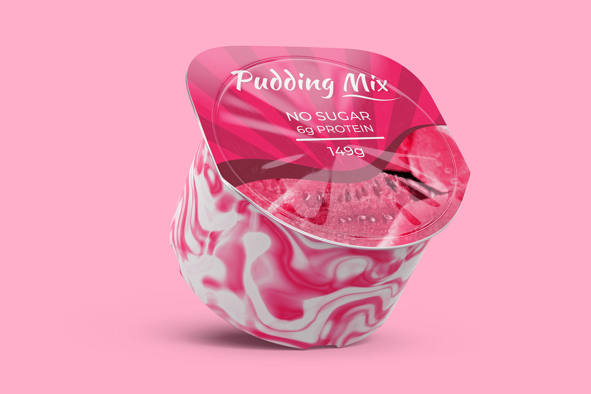 Pudding Jelly Cup Mockup, a Cups & Container Mockup by Digitalphaser (Photo 4 of 11)