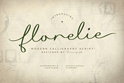 Florelie – Modern Calligraphy Script, a Script Font by Krismagraph (Thumbnail 1 of 10)
