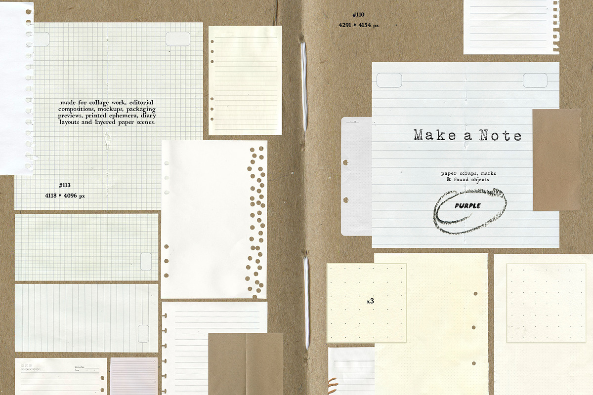Make a Note: Paper Scraps & Scanned Collage Elements