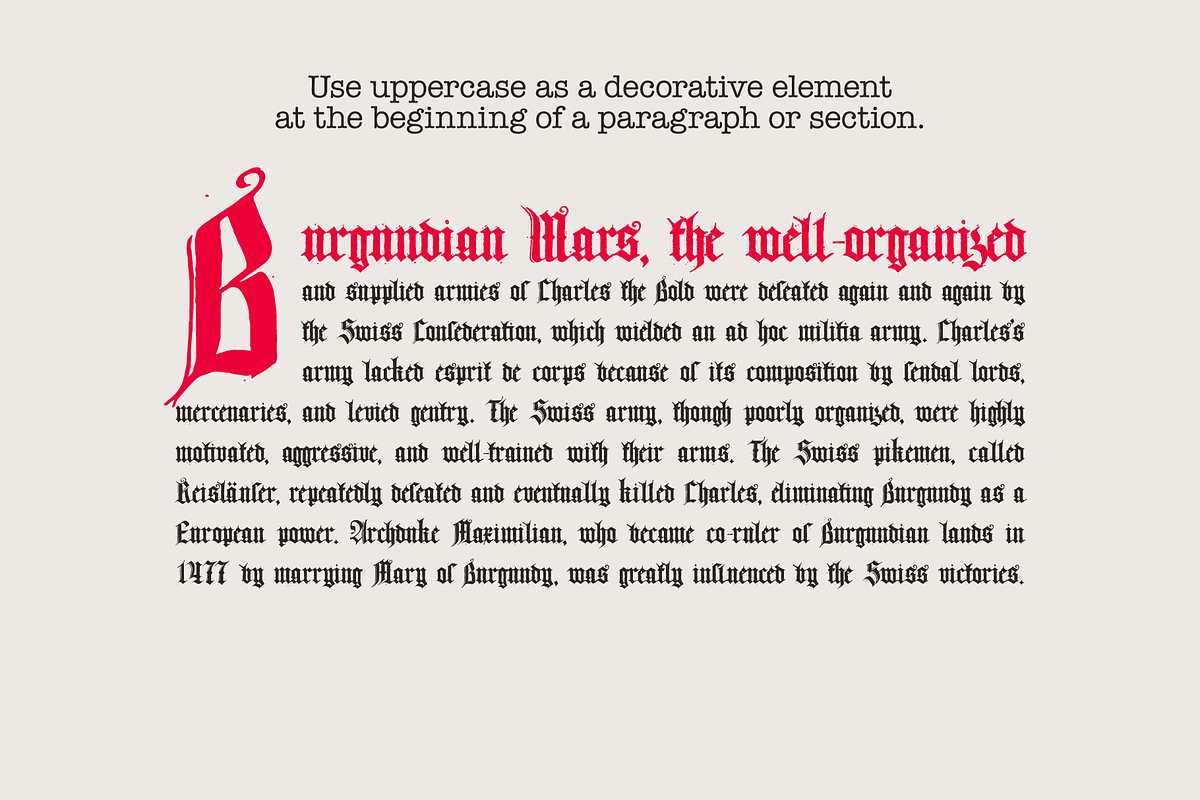 Landsknecht's Sword Blackletter font, a Blackletter Font by kaer_shop (Photo 5 of 11)