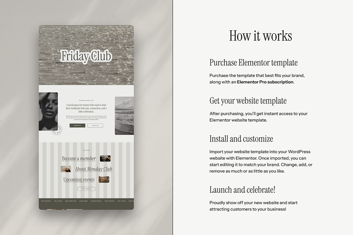Friday Club Wordpress Template, a WordPress Template by The Cherie Studio (Photo 3 of 7)