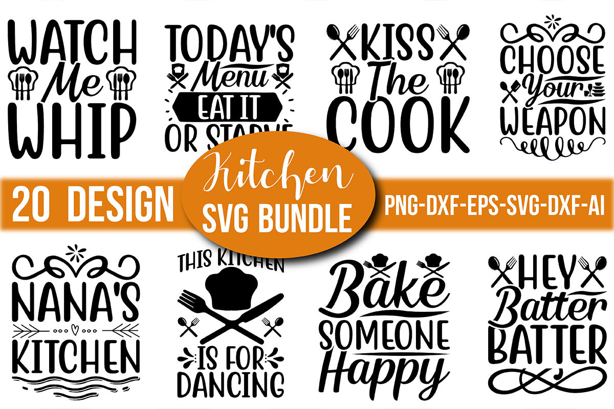 Kitchen SVG Design Bundle | Creative Market