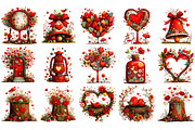 Watercolor Woodland Romance Clipart, an Illustration by Craft Nest (Thumbnail 5 of 7)