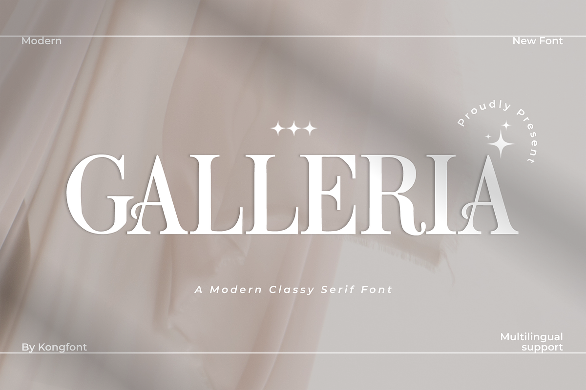 Galleria - A Modern Classy SerifFont, a Serif Font by overlaytemplates (Photo 1 of 6)