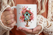 Spring Bird House Bundle Clipart, an Illustration by designcity5 (Thumbnail 5 of 5)