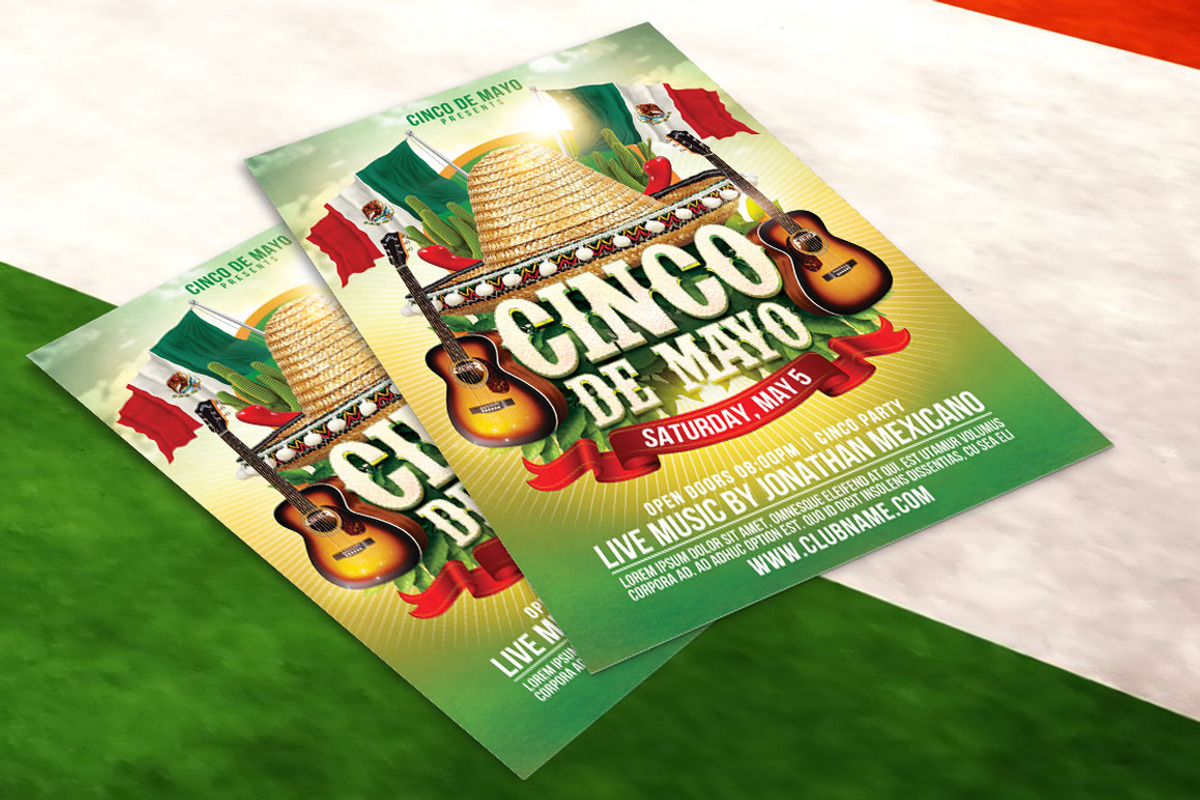 Cinco de Mayo Flyer Template, a Flyer Template by Briell Design (Photo 3 of 3)