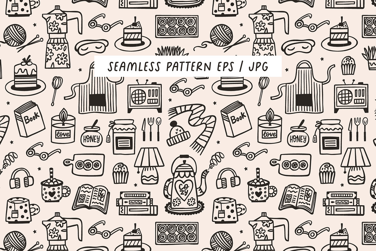 Hygge graphic elements, an Object Illustration by piyacler (Photo 4 of 8)
