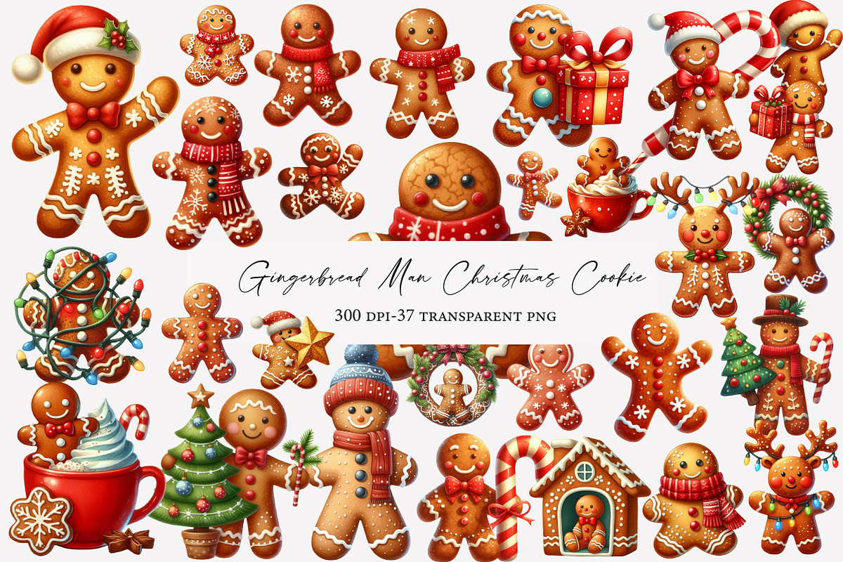 Gingerbread Man Christmas Cookie, an Illustration by Designworld (Photo 1 of 5)
