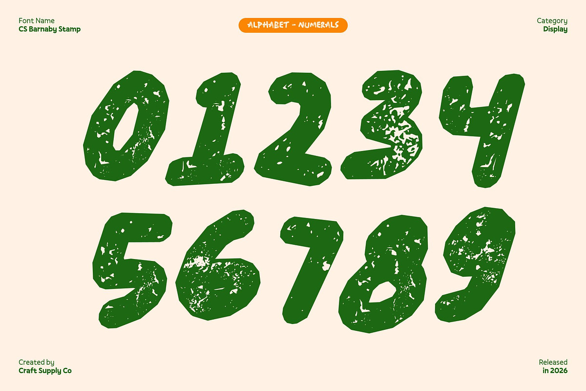 CS Barnaby Stamp, a Sans Serif Font by Craft Supply Co. (Photo 6 of 8)