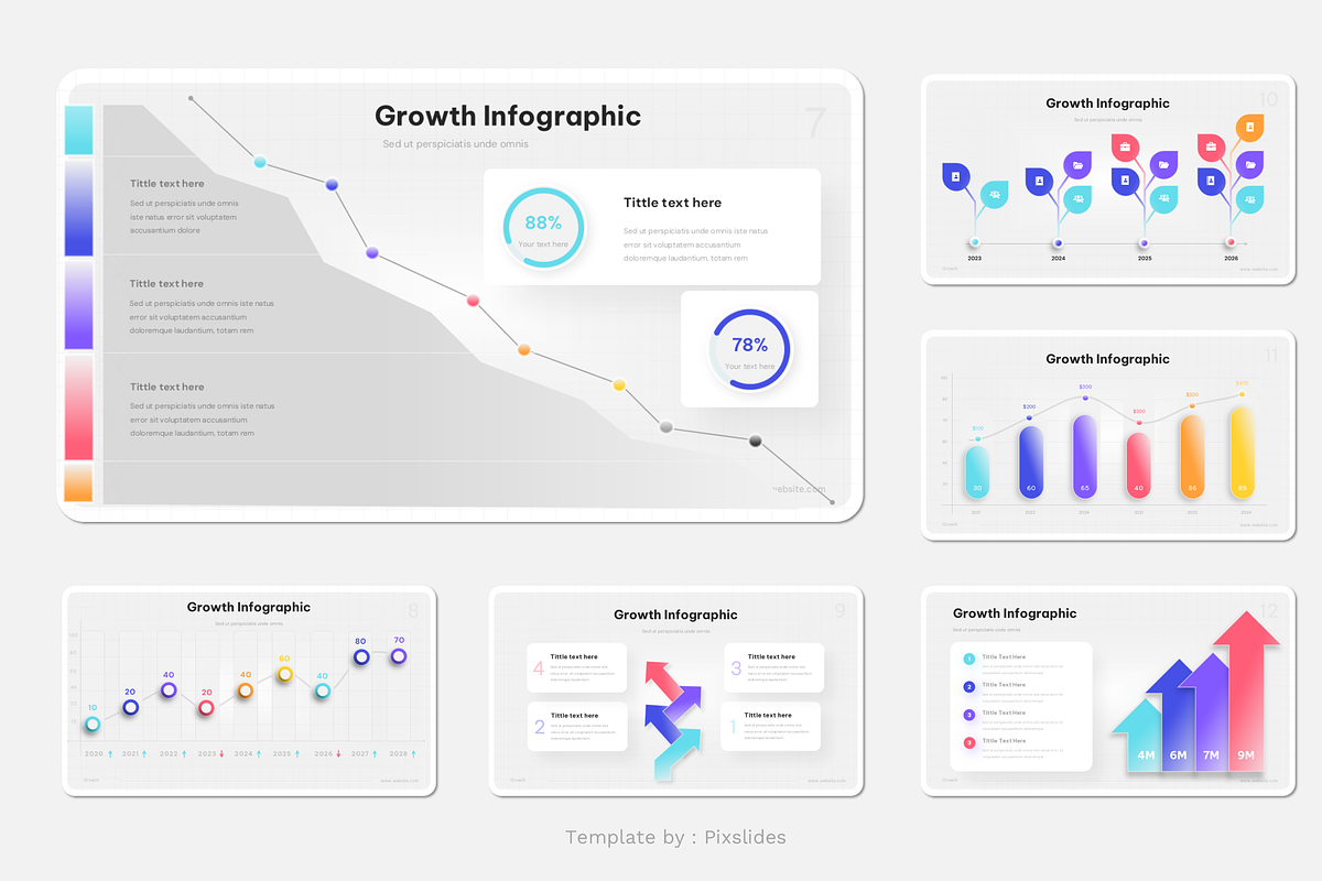 Growth Infographic PowerPoint, a Presentation Template by Pixslides (Photo 4 of 7)