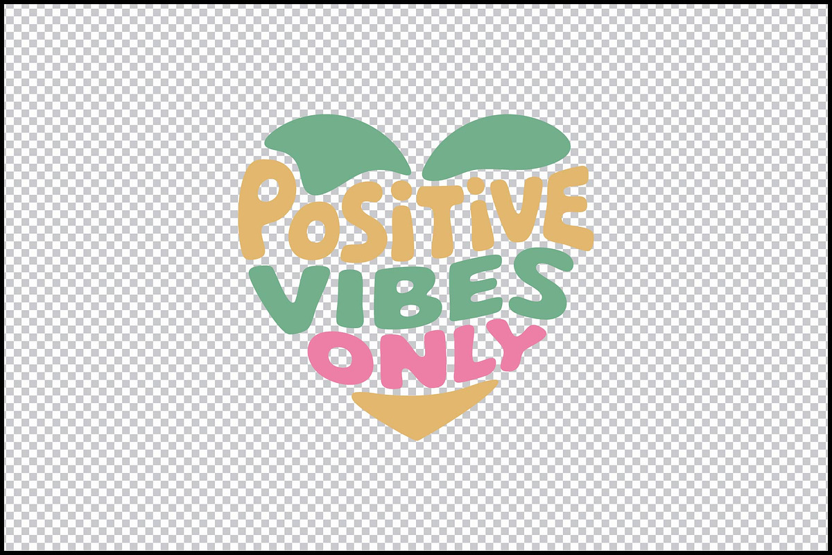 Positive Vibes Only Heart SVG, an Object Graphic by BeeCraftR (Photo 2 of 2)