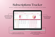 Subscriptions Tracker - Red, a Templates & Theme by The Creative Plans co (Thumbnail 4 of 10)