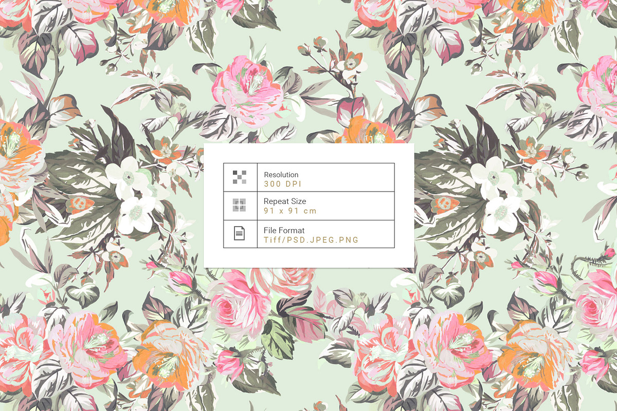 Autumn Rose Prints & Motifs, a Pattern Graphic by TSTUDIO (Photo 2 of 13)