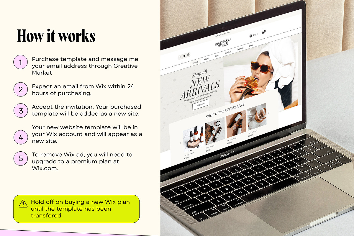 Minimal Neutral Wix Website Template, a Wix Template by Template Twist Shop (Photo 5 of 10)