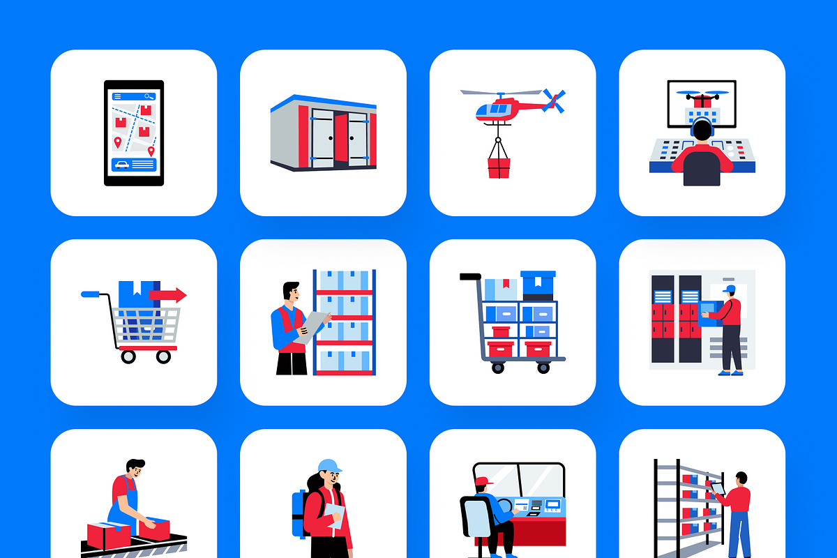 Logistics and Delivery Icon Set, an Emoji Icon by Creative Stall (Photo 8 of 8)