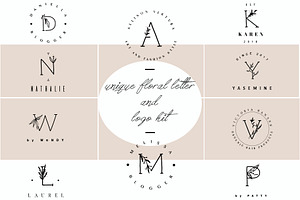 UNIQUE FLORAL LETTER AND LOGO KIT
