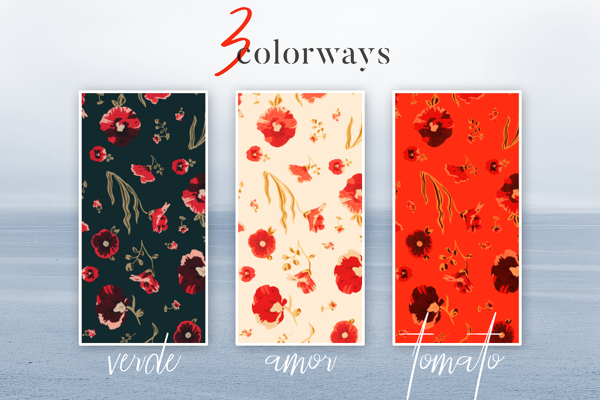 Romantic Floral Pattern, a Pattern Graphic by mina (Photo 3 of 6)