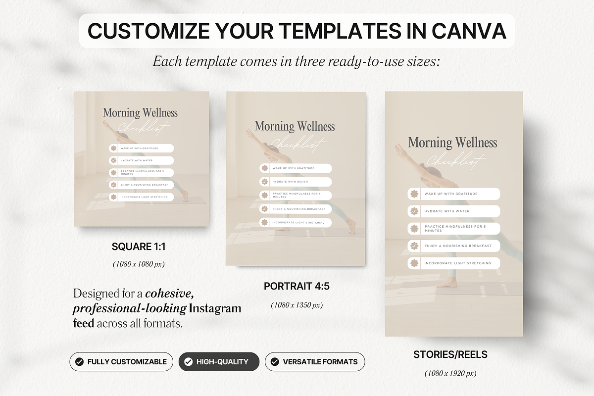 Wellness Instagram Templates Bundle, a Social Media Template by DigiPax (Photo 7 of 12)