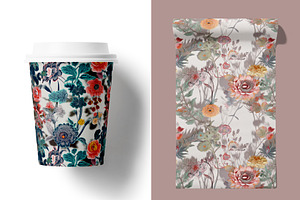 3D Floral Seamless Patterns