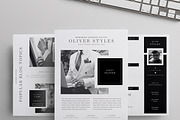 Media/Press Kit | 3 Pages, a Stationery Template by Blogger Kit Co. (Thumbnail 2 of 6)