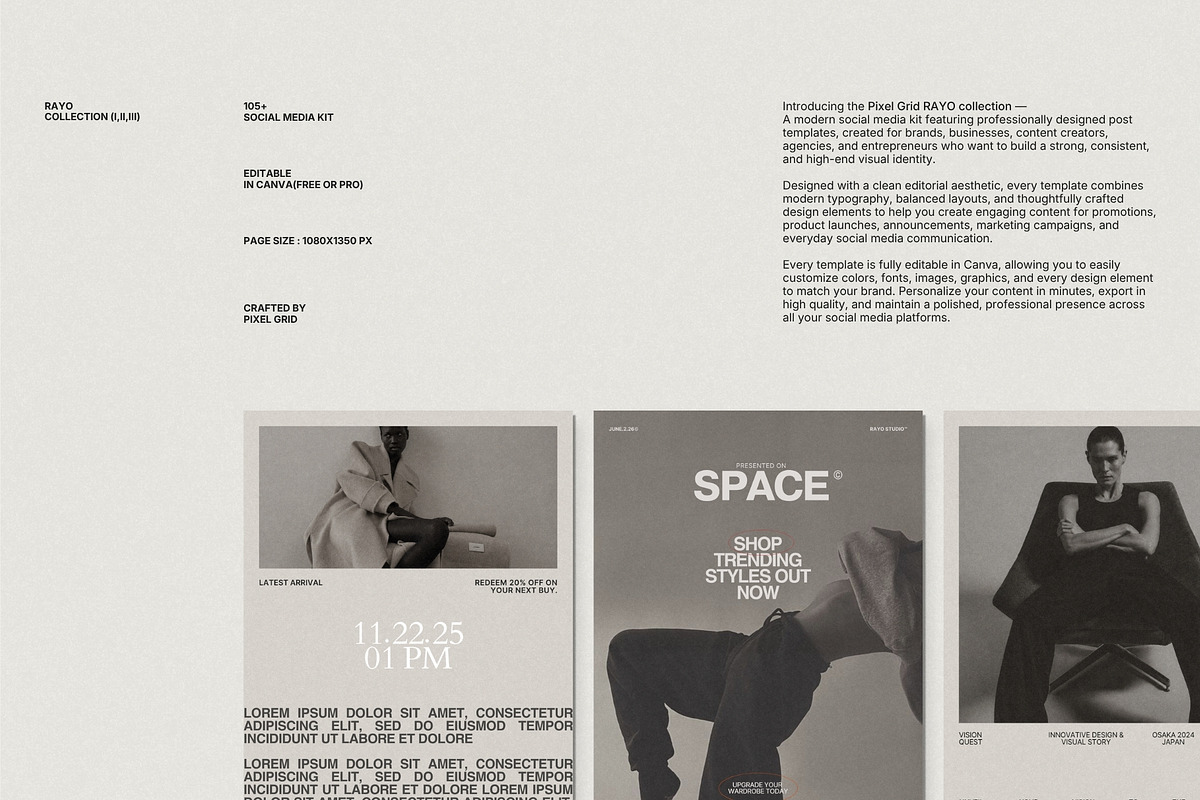 RAYO | Instagram Post Bundle, a Social Media Template by Pixel Grid (Photo 6 of 10)