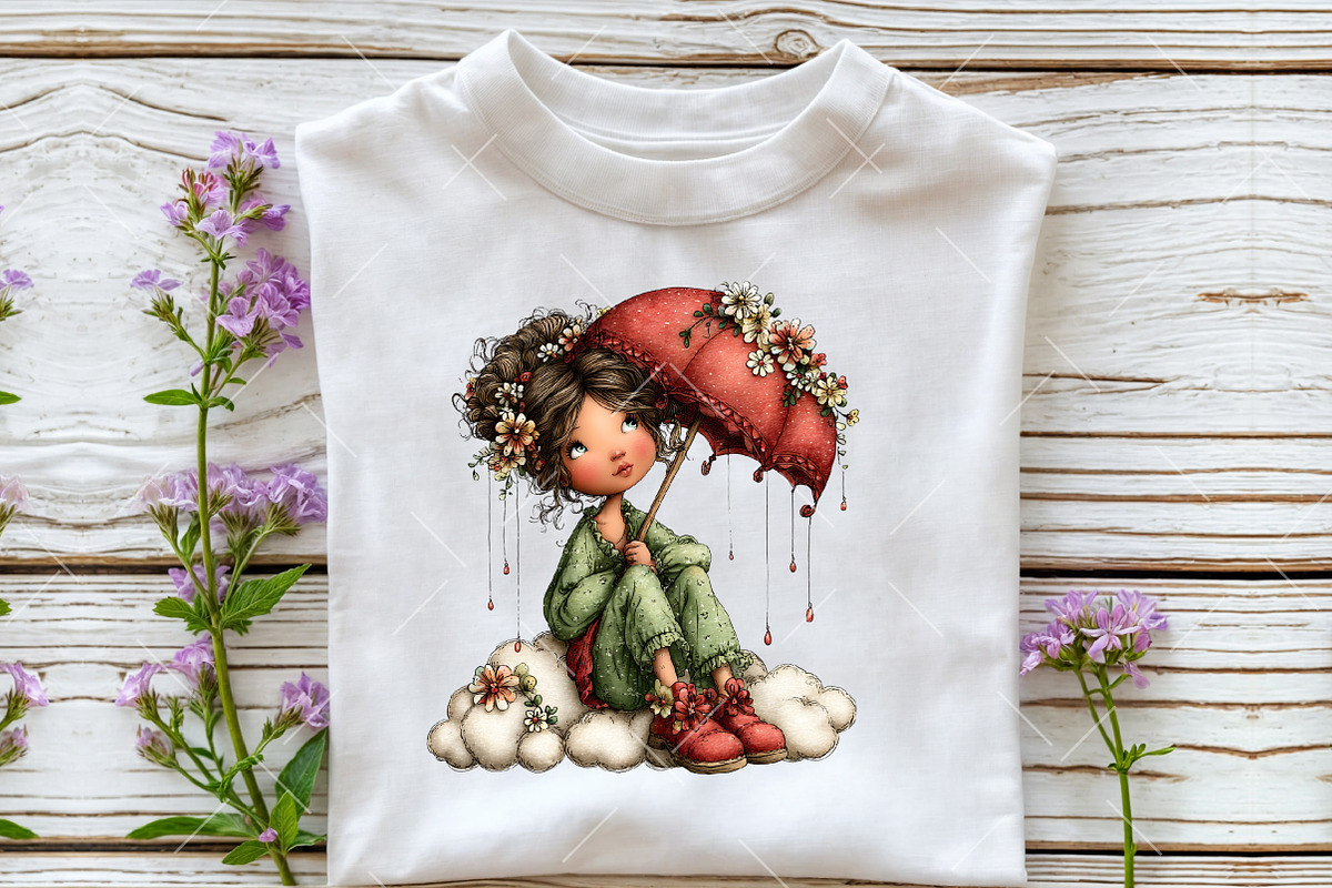 Whimsical Girl PNG Clipart Bundle, a Seasonal Illustration by OK Design (Photo 5 of 6)
