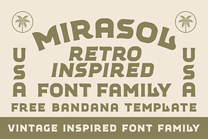 Mirasol Typeface | Vintage Font, a Sans Serif Font by NienowBrand