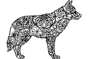 Premium Alpha Wolf Illustration, an Animal Illustration by Designer_Momina (Thumbnail 8 of 18)