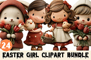 Easter Girl Clipart, a Graphic by CitraGraphics (Thumbnail 1 of 4)
